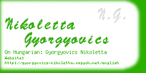 nikoletta gyorgyovics business card